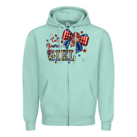 Seafoam cute american girl Zipper Hoodie - JahusDesignShop