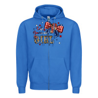 True Royal cute american girl Zipper Hoodie - JahusDesignShop