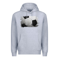 Heather Grey soccer brushstroke Premium Hoodie - Jasminsmagicworld