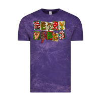 Cloud Purple Merry Vibes Vintage Tee - FaDigitalArtStudio