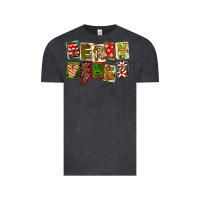 Vintage Black Merry Vibes Vintage Tee - FaDigitalArtStudio