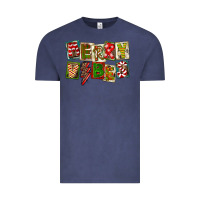 Vintage Denim Merry Vibes Vintage Tee - FaDigitalArtStudio