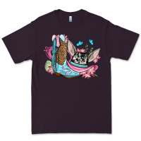 Plum Easter cowboy boots hat Premium Tee - OliviaCreatesArt