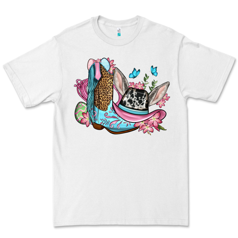 Easter Cowboy Boots Hat Premium Tee by OliviaCreatesArt | Teevron