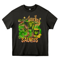 Asphalt St. Patrick's day lucky Saurus Heavy Core Tee - HowdyJamesFarm