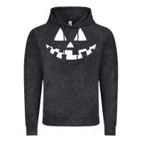 Vintage Black halloween jack o lantern (white) Vintage Hoodie - artisFamous