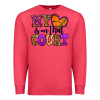 Cardinal my heart is on that court basketball Premium Sweatshirt - Jasminsmagicworld