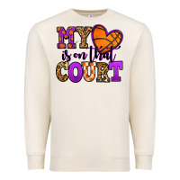 Sandshell my heart is on that court basketball Premium Sweatshirt - Jasminsmagicworld