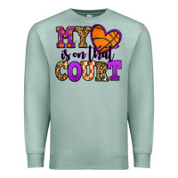 Seafoam my heart is on that court basketball Premium Sweatshirt - Jasminsmagicworld