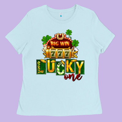 St Patricks Lucky One Ladies Tee Designed By Fadigitalartstudio
