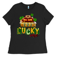 Black St Patricks Lucky One Ladies Tee - FaDigitalArtStudio