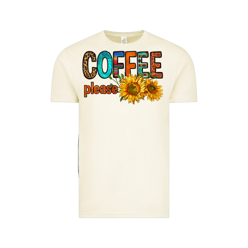 Coffee Please Western Doodle Letters Vintage Tee by FaDigitalArtStudio | Teevron