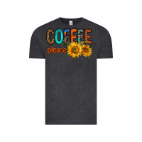 Vintage Black coffee please western doodle letters Vintage Tee - FaDigitalArtStudio