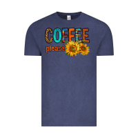Vintage Denim coffee please western doodle letters Vintage Tee - FaDigitalArtStudio