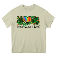Peace Love St. Patrick's Day Heavy Core Tee | Teevron