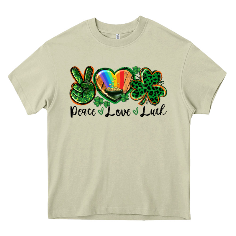 Peace Love St. Patrick's Day Heavy Core Tee by CowGirlArtShop | Teevron