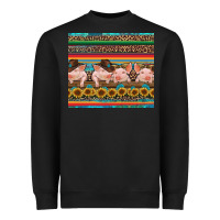 Black western serape pigs Heavyweight Sweatshirt - RanaPortraitStore
