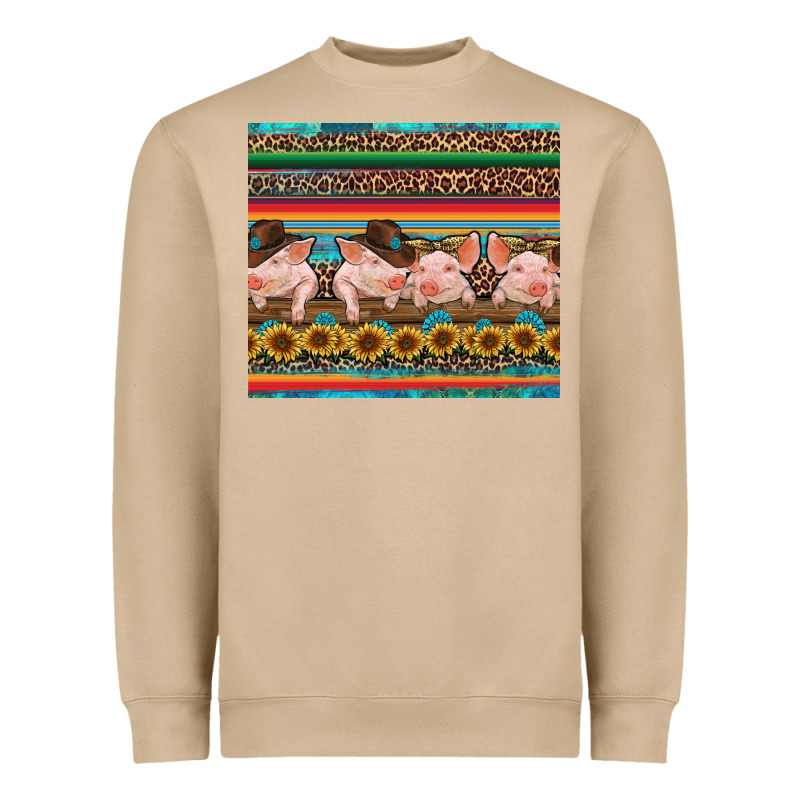 Western Serape Pigs Heavyweight Sweatshirt by RanaPortraitStore | Teevron