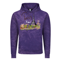 Cloud Purple paris Vintage Hoodie - artisFamous