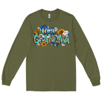 Army Green boy grandma Long Sleeve Tee - CowhideDigitalArt