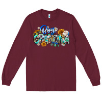 Burgundy boy grandma Long Sleeve Tee - CowhideDigitalArt