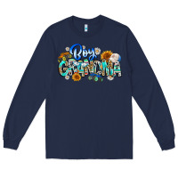 Navy boy grandma Long Sleeve Tee - CowhideDigitalArt