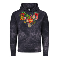 Cloud Black merry Christmas heart Vintage Hoodie - CowhideDigitalArt