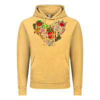 Vintage Mustard merry Christmas heart Vintage Hoodie - CowhideDigitalArt
