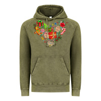 Vintage Olive merry Christmas heart Vintage Hoodie - CowhideDigitalArt
