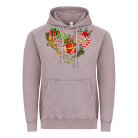 Vintage Zinc merry Christmas heart Vintage Hoodie - CowhideDigitalArt