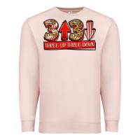 Pale Pink three up three down baseball Premium Sweatshirt - Jasminsmagicworld