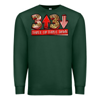 Sports Green three up three down baseball Premium Sweatshirt - Jasminsmagicworld