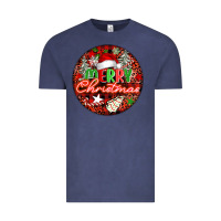 Vintage Denim Merry christmas Vintage Tee - FaDigitalArtStudio