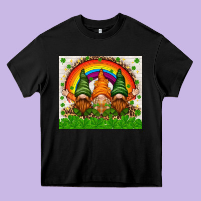 St. Patrick's Day Gnomies Tumbler Heavy Core Tee Designed By Howdyjamesfarm