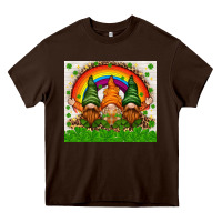 Chocolate Brown St. Patrick's Day gnomies tumbler Heavy Core Tee - HowdyJamesFarm
