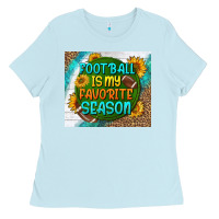 Baby Blue football is my favorite season tumbler Ladies Tee - BundleAndBundleShop