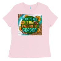 Bubblegum Pink football is my favorite season tumbler Ladies Tee - BundleAndBundleShop