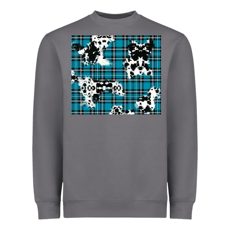 Winter Plaid And Cowhide Pattern Heavyweight Sweatshirt by RanaPortraitStore | Teevron