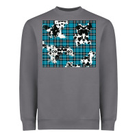 Storm winter plaid and cowhide pattern Heavyweight Sweatshirt - RanaPortraitStore