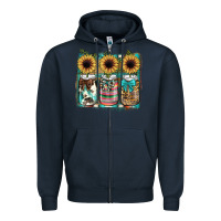Navy mason jar, sunflower Zipper Hoodie - JahusDesignShop