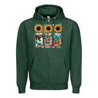 Sports Green mason jar, sunflower Zipper Hoodie - JahusDesignShop