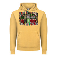 Vintage Mustard merry christmas caravan Vintage Hoodie - CowhideDigitalArt