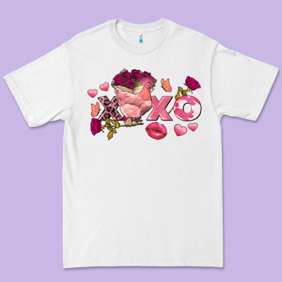 Chicken Valentine's Day Xoxo Premium Tee Designed By Fadigitalartstudio