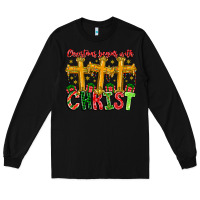 Black christmas begins with christ Long Sleeve Tee - CowhideDigitalArt