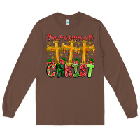 Chestnut christmas begins with christ Long Sleeve Tee - CowhideDigitalArt