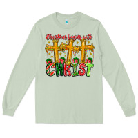 Matcha christmas begins with christ Long Sleeve Tee - CowhideDigitalArt