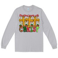Moon Dust christmas begins with christ Long Sleeve Tee - CowhideDigitalArt