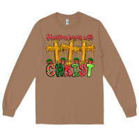 Toasted Coconut christmas begins with christ Long Sleeve Tee - CowhideDigitalArt