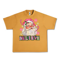 Pink Believe Santa Christmas Urban Heavy Tee | Teevron
