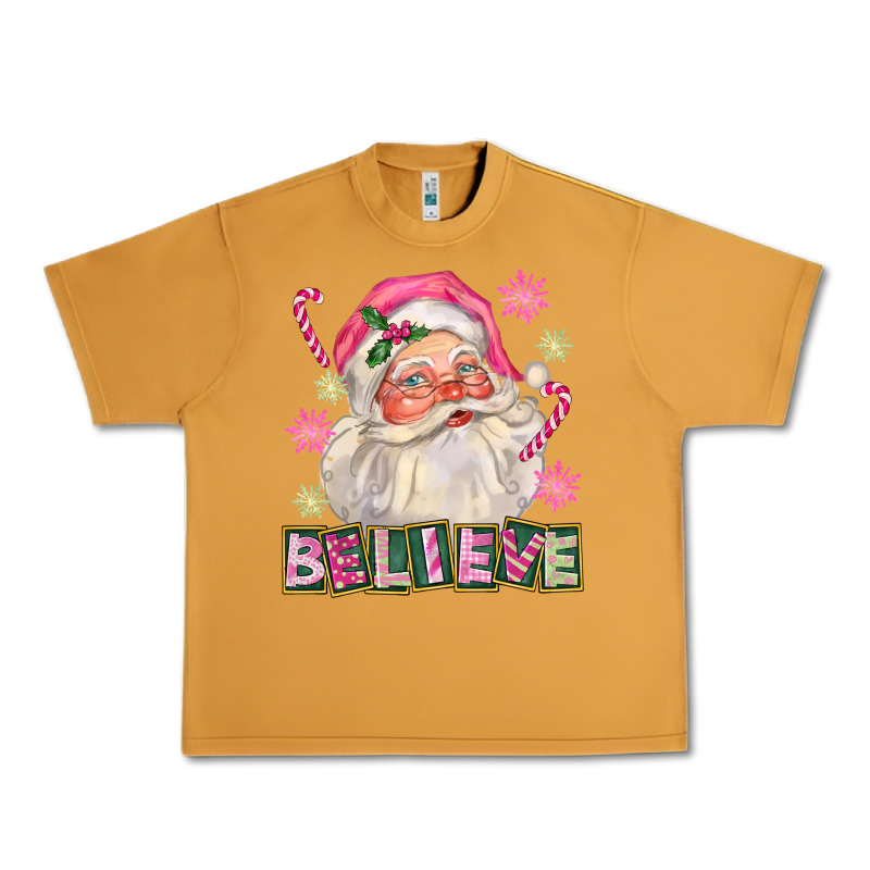 Pink Believe Santa Christmas Urban Heavy Tee by FaDigitalArtStudio | Teevron